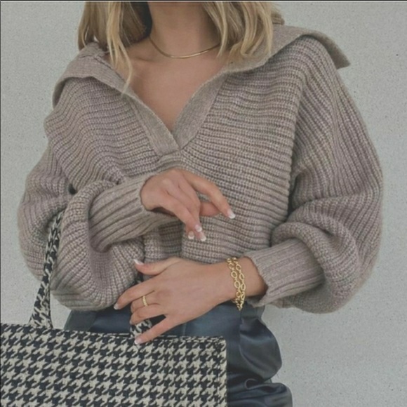 Zara Cropped Knit Sweater - Picture 2 of 15